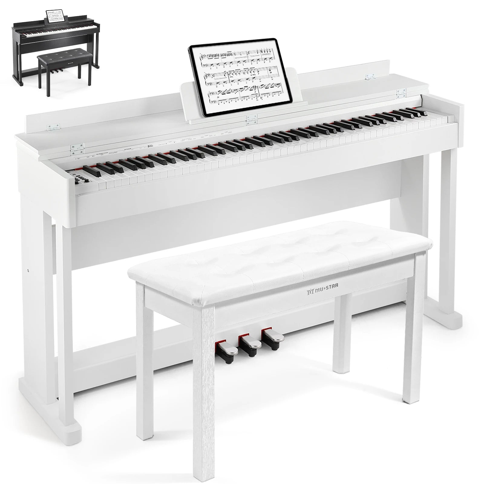 MUSTAR MDP-3000 88-Key Upright Digital Piano | Graded Hammer Action